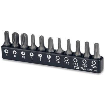 Набір біт для шуруповерта TOPTUL 1/4" 11ед. GAAV1103, фото 1