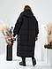 Жіноча зимова довга стьобана тепла куртка пальто з капюшоном осінь - зима на синтепоні 250 розміри, фото 5