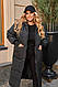 Жіноча зимова довга стьобана тепла куртка пальто з капюшоном осінь - зима на синтепоні 250 розміри, фото 7
