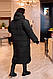 Жіноча зимова довга стьобана тепла куртка пальто з капюшоном осінь - зима на синтепоні 250 розміри, фото 10