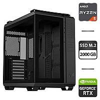 Сборка под заказ: новый игровой ПК Asus Gaming GT502 Black Tower / AMD Ryzen 5 7500F (6 (12) ядер по 3.7 - 5.0