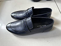 Мужские туфли, лоферы, темно синие "Boss Victor"