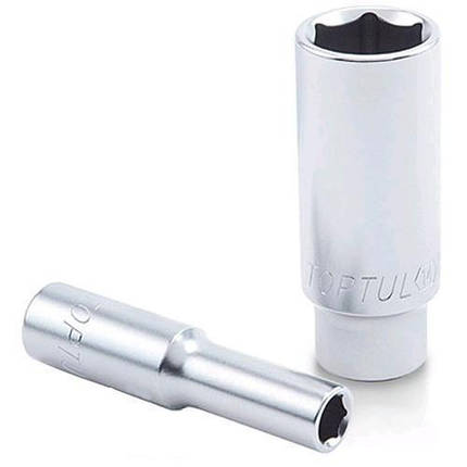 Головка торцева довга TOPTUL 3/8" 21 мм BAEE1221, фото 3