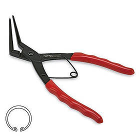 Круглогубці для зняття стопорних кілець 7" стискання загнуті 90° посилені TOPTUL DCBJ1307