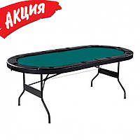 Складаний стіл покерний Ante Artmann 213x106x76 см Ігровий стіл для покеру Німеччина Зелений mgr