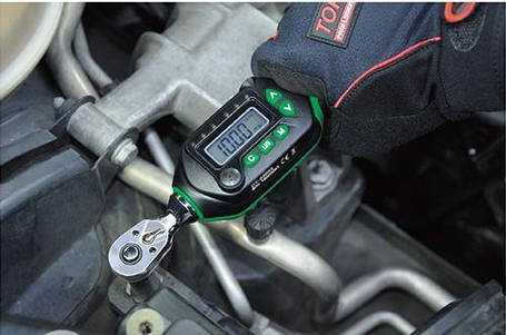 Ключ динамометричний електронний 4,2-85Нм 3/8" двосторонньої дії укорочений TOPTUL DT-085S3, фото 2