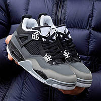 Кроссовки зимние мужские Nike Air Jordan Retro 4 Fur SE Fear, Найк Джордан 4 с мехом, код IN-1609