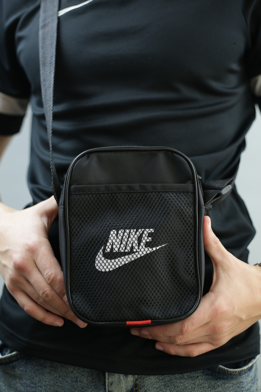 Сумка Nike чорна, сумка через плече Найк. Сумка месенджер найк. (ID ...