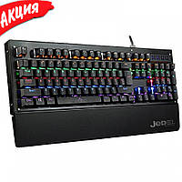 Механическая клавиатура игровая Jedel Mechanical KL90 проводная с подсветкой для компьютера USB Черный mgr