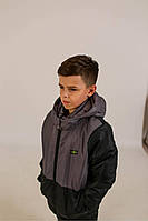 Зимовий дитячий костюм із плащової тканини комбінезон із курткою унісекс на 6-10 років