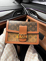 Женская стильная стильная сумка Луи Виттон коричневая Louis Vuitton Brown натуральная кожа