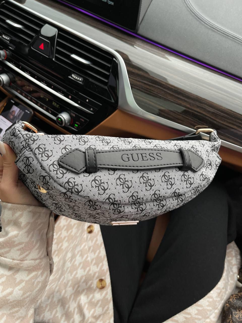 Женская стильная стильная сумка Гесс серая Guess Gray искуственная кожа - фото 2 - id-p2011334966