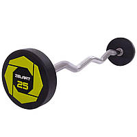 Штанга изогнутая полиуретановая фиксированный вес 25 кг Zelart Urethane Barbell TA-2690-25