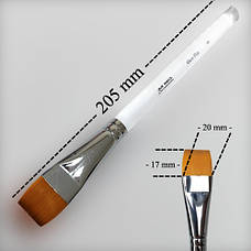 Пензель плоский синтетичний  GrimMaster Short Flat #8, фото 4