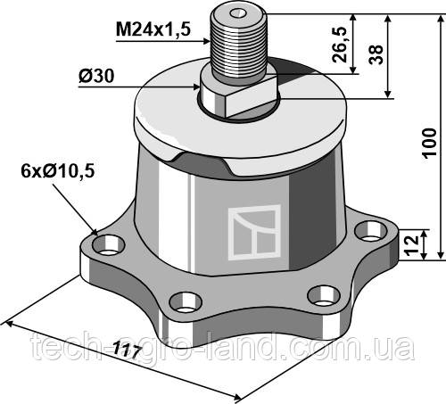 Диск ромашка 460 мм, Н=5, 6 отворів (до техніки Лемкен Heliodor) LEMKEN 3490471 Italy