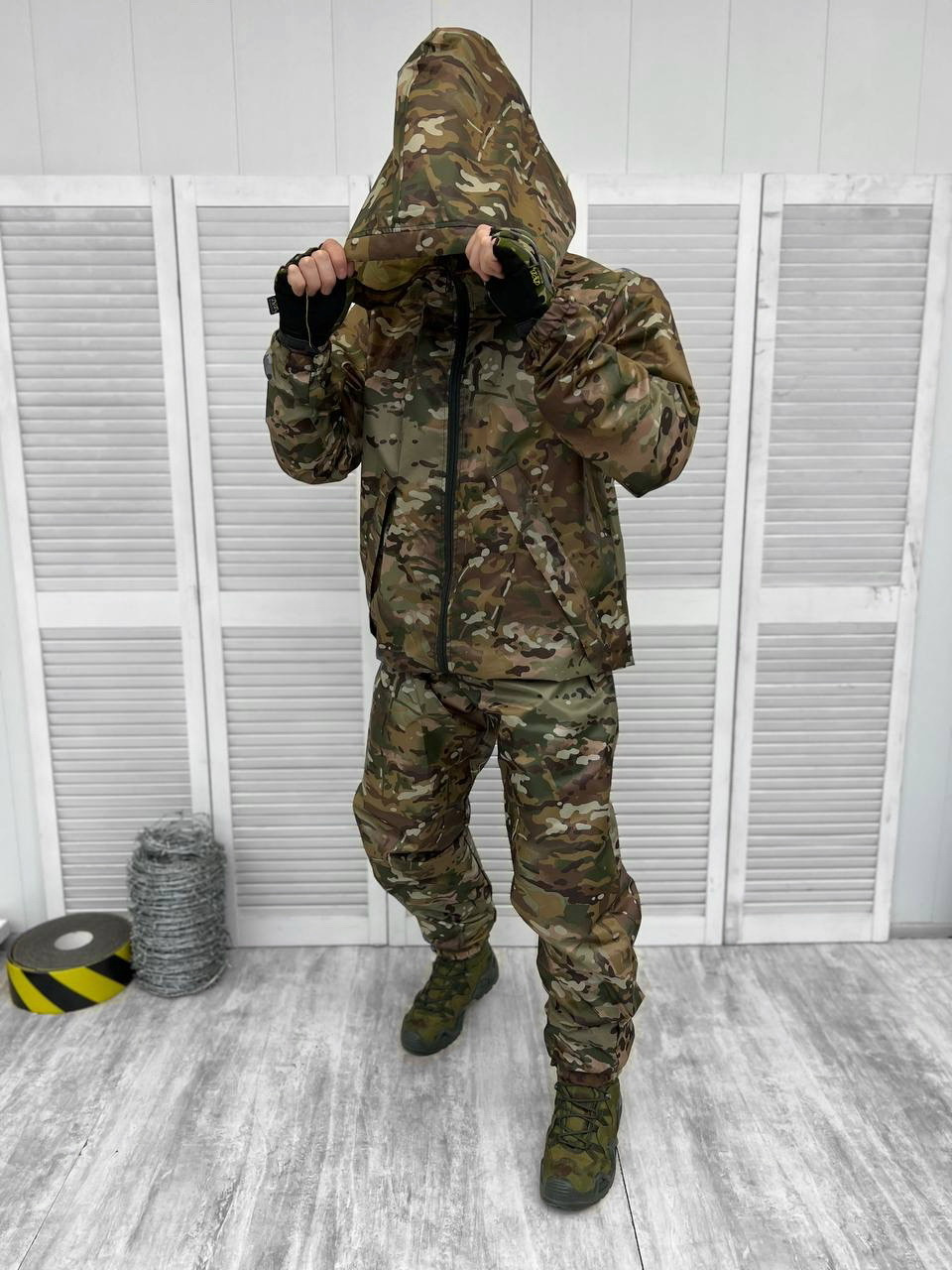 Військовий дощовик зсу мультикам, дощовик армійський камуфляжний, костюм від дощу військовий tv469