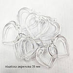 Підвіска акрилова серце 35х35 мм  (1 шт), фото 4