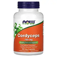 Кордицепс (Cordyceps), Now Foods, 750 мг, 90 капсул.