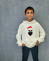 Модний якісний світшот власного виробництва Дід Мороз, тепле худі з принтом для хлопчиків