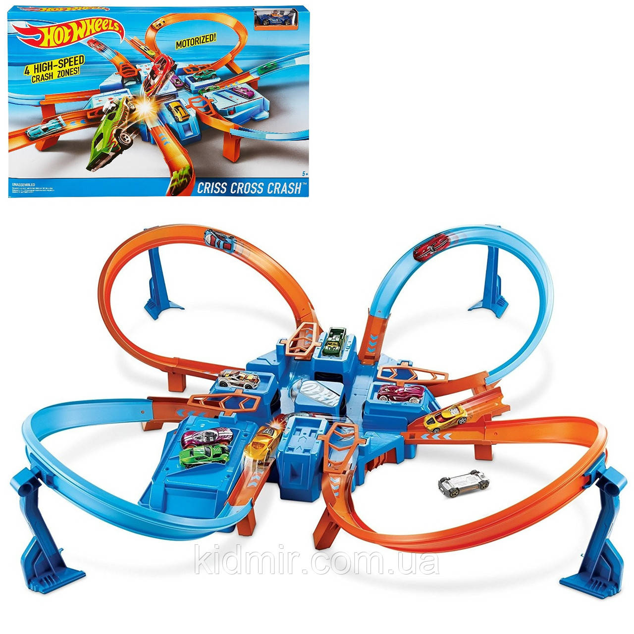 Hot Wheels Criss Cross Crash DTN42 Автотрек Хот Вілс Зіткнення хрест навхрест