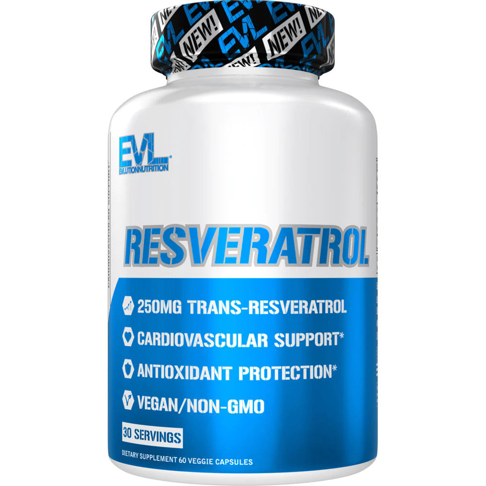 Ресвератрол Evlution Nutrition Resveratrol 250 mg 60 Veggie Capsules
