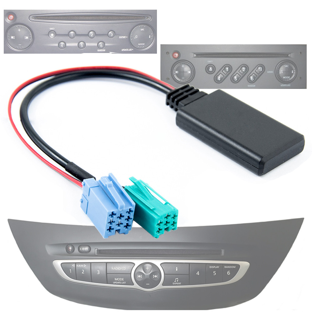 Bluetooth модуль для Renault Clio Kangoo Laguna Scénic Trafic [6pin+8pin ISO/Bluetooth 5.0]