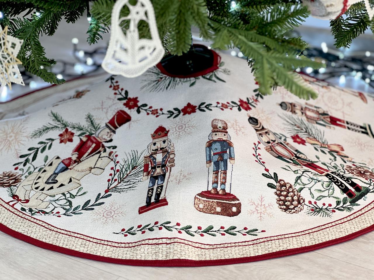 Спідниця під ялинку новорічна Лускунчик кругла Limaso Лімасо діаметр Ø 90 см килимок спідниця підстилка CASCANUECES