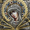 Ікона божественного материнства Семістрельна срібло золодіння, (філігрань), фото 2