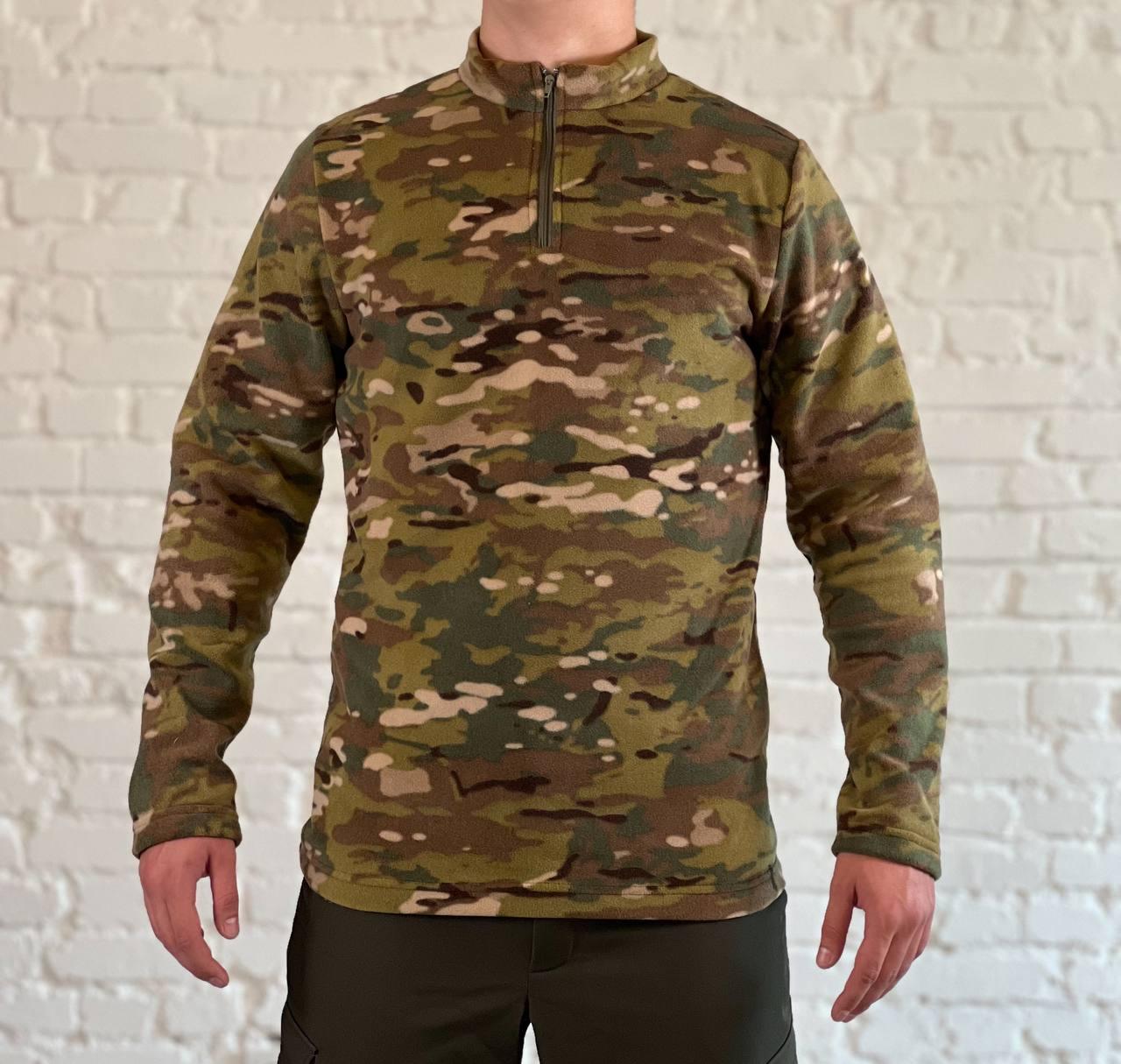 Пуловер армійський флісовий мультикам флісова кофта