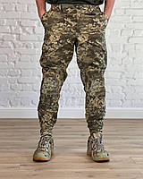 Штаны армейские с наколенниками рип-стоп флисовая подкладка пиксель