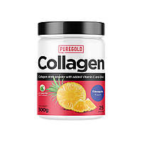 Препарат для суставов и связок Pure Gold Protein Collagen, 300 грамм Бузина Ананас