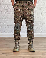 Штаны армейские с наколенниками мультикам SoftShell мужские брюки