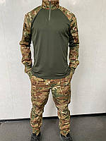 Форма армейская летняя убакс + штаны мультикам хаки CoolMax военный костюм с боевой рубашкой рип-стоп