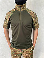 Убакс тактический с коротким рукавом рип стоп мультикам хаки летняя военная футболка CoolMax M (48)