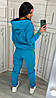 Теплий жіночий костюм Stella зимовий S-XXL (трикотаж тринитка на флісі Туреччина) блакитний, фото 2