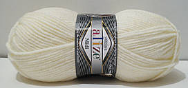 Нитки пряжа для в'язання напіввовна SUPERLANA MIDI СуперЛана Міді від ALIZE Алізе № 62 - молочний