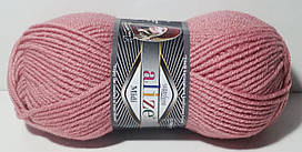 Нитки пряжа для в'язання напіввовна SUPERLANA MIDI СуперЛана Міді від ALIZE Алізе № 204 - рожевий