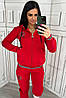 Теплий жіночий костюм Stella зимовий S-XXL (трикотаж тринитка на флісі Туреччина) червоний, фото 4