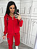 Теплий жіночий костюм Stella зимовий S-XXL (трикотаж тринитка на флісі Туреччина) червоний, фото 2