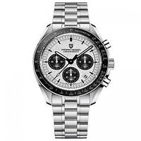 Гібридний (Кварц + механічний хронограф) годинник із сапфіровим склом Pagani Design PD-1735 Silver-White