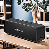 Колонка Bluetooth портативна бездротова BlitzWolf BW-WA4 стерео 3600 мАг 30Вт Блютуз колонка чорна, фото 7