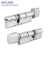 Цилиндр MTL 400 62мм 31x31Т (ключ/тумблер) язычок никель сатин 3 ключа