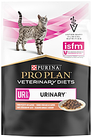 Pro Plan | Veterinary Diets UR Urinary Кусочки в подливке с лососем для кошек, пауч 85г