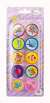 Штампики дитячі 25 мм Морські тварини набір 10 штук