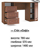 Письменний стол системи "Софи" (Киевский стандарт)