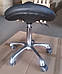 Стілець сідло майстра без спинки табурет на коліщатках з регулюванням висоти стілець для лікаря стоматолога 1022AY, фото 5