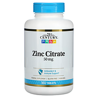 21st Century Zinc Citrate 50 mg 360 tabs