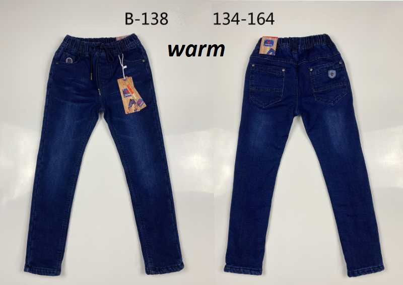 Утеплені джинси для хлопчиків оптом, Taurus, розміри 134-164, арт. B-138