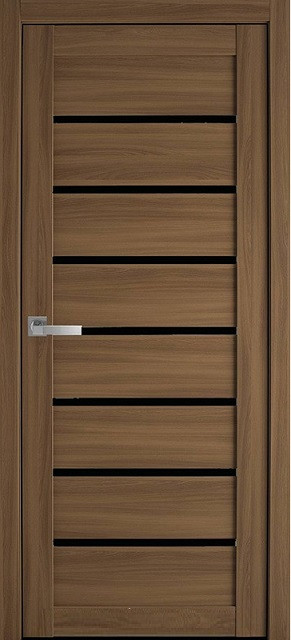 Двері міжкімнатні КФД/ KFD  Lira Шимо золотий з чорним склом, фото 1