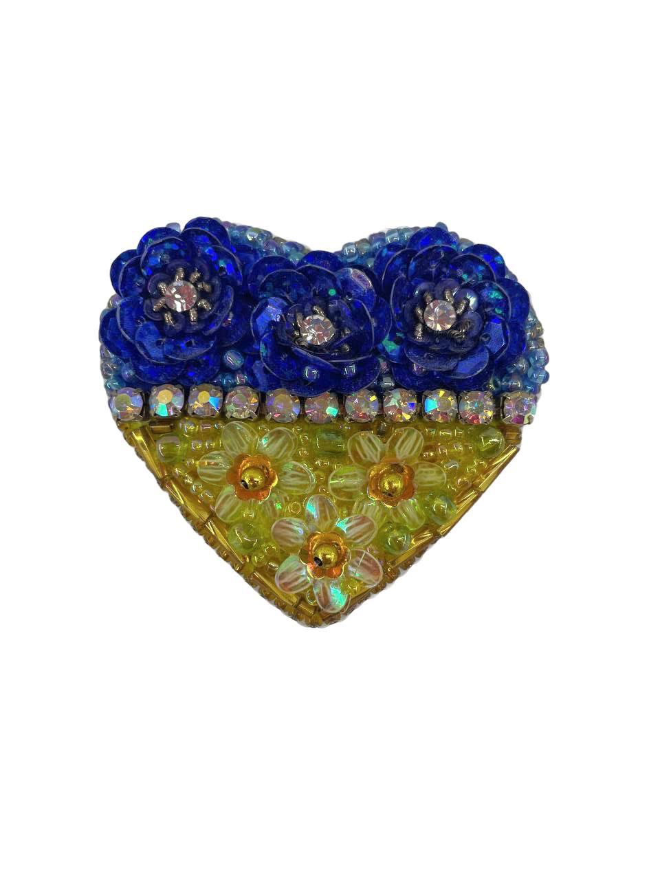 Брошь серце ручної роботи Україна